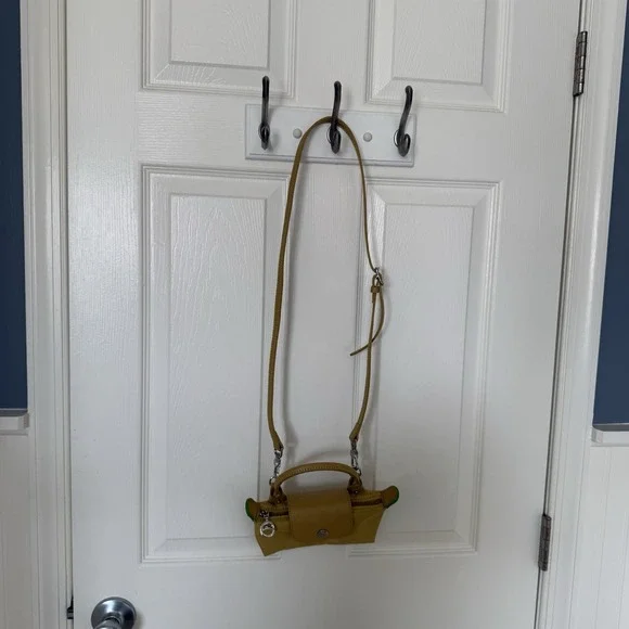 Longchamp Le Pliage XS Mini Tote Crossbody Shoulder Bag Handbag Yellow EUC - Picture 16 of 16